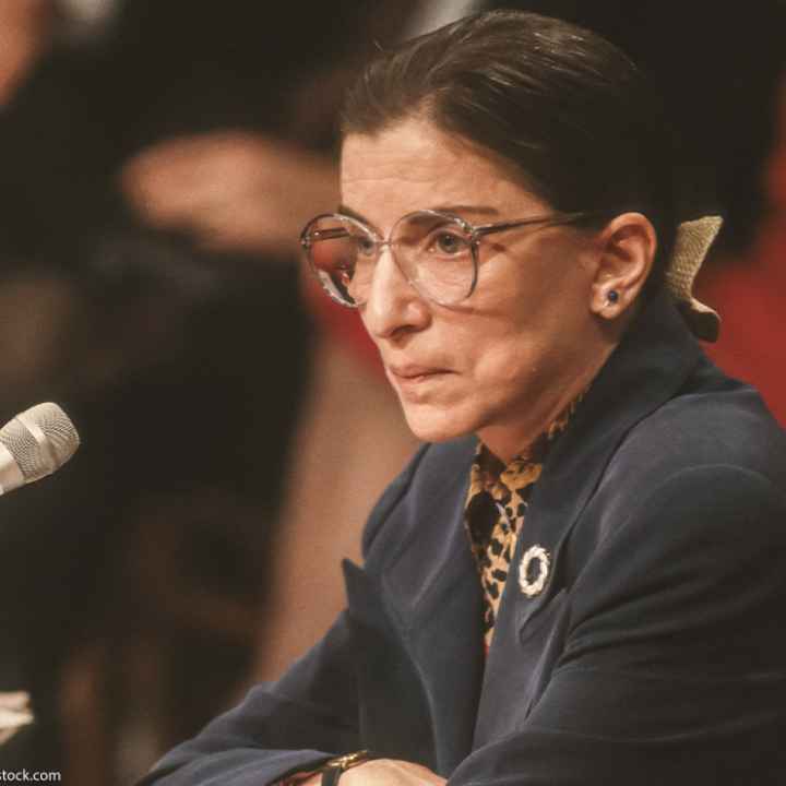 Ruth Bader Ginsburg during confirmation hearings for the US Supreme Court, 1993