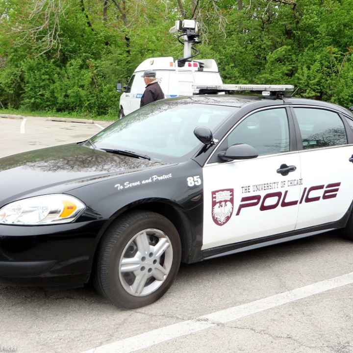 A University of Chicago police car.