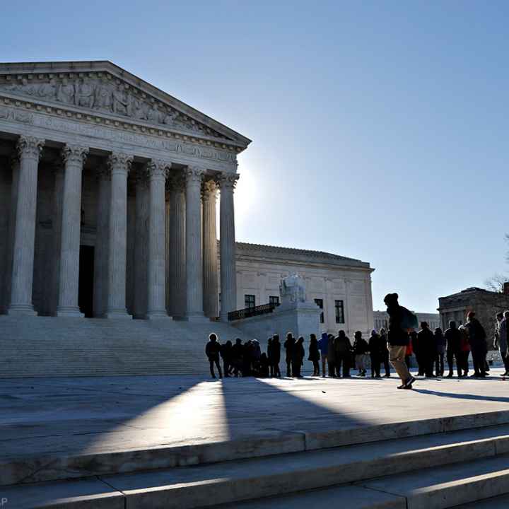 Line outside Supreme Court